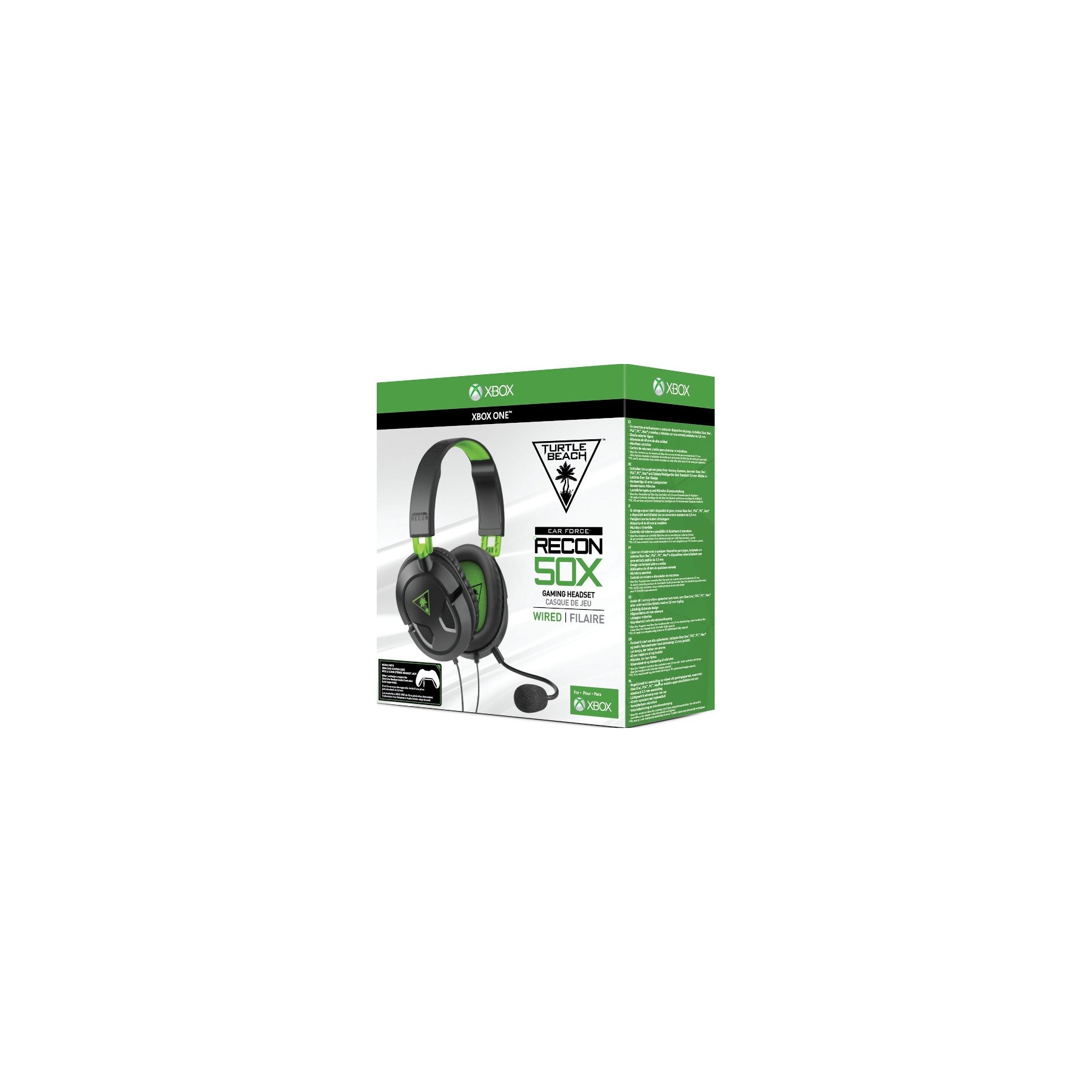 TURTLE BEACH WIRED GAMING HEADSET RECON 50X GREEN (VERDE)  (PS5/4/SWITCH/XBX/PC/MOVIL)