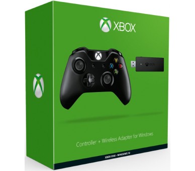 WIRELESS CONTROLLER NEGRO + ADAPTADOR INALAMBRICO PARA WINDOWS