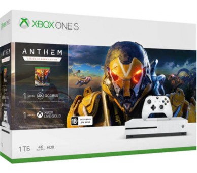 1 TB/TO XB ONE S BLANCA + ANTHEM:LEGION OF DAWN EDITION +1 MES XBOX LIVE GOLD