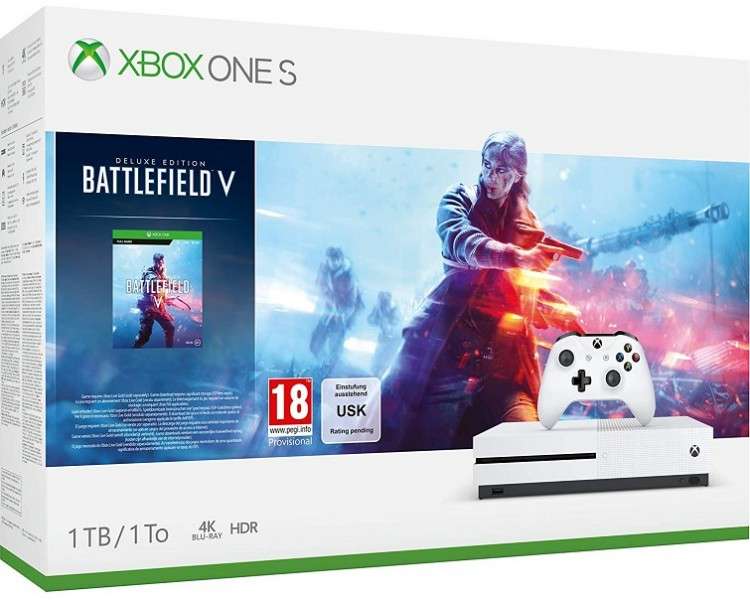 1 TB/TO XB ONE S BLANCA + BATTLEFIELD V DELUXE EDITION