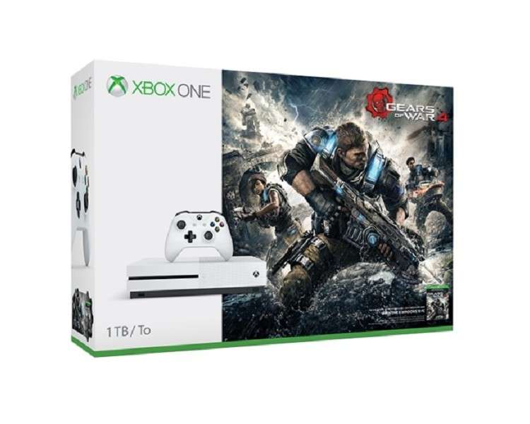 1 TB/TO XB ONE S BLANCA + GEARS OF WAR 4