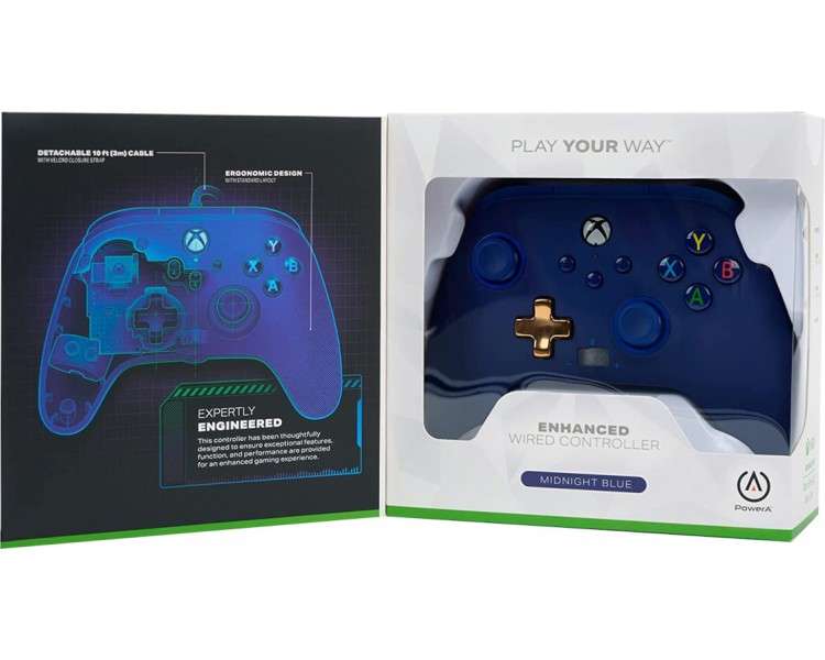POWER A ENHANCED WIRED CONTROLLER MIDNIGHT BLUE (XBONE/PC)