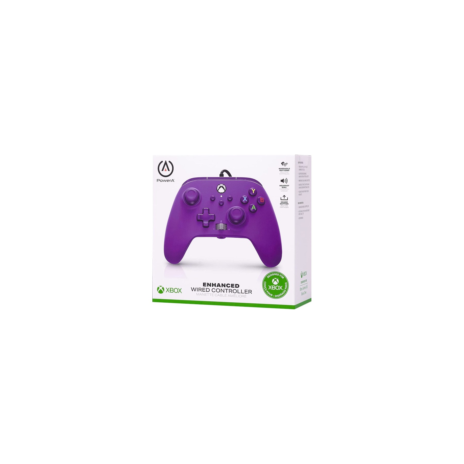 POWER A ENHANCED WIRED CONTROLLER ROYALE PURPLE (XBONE/PC)