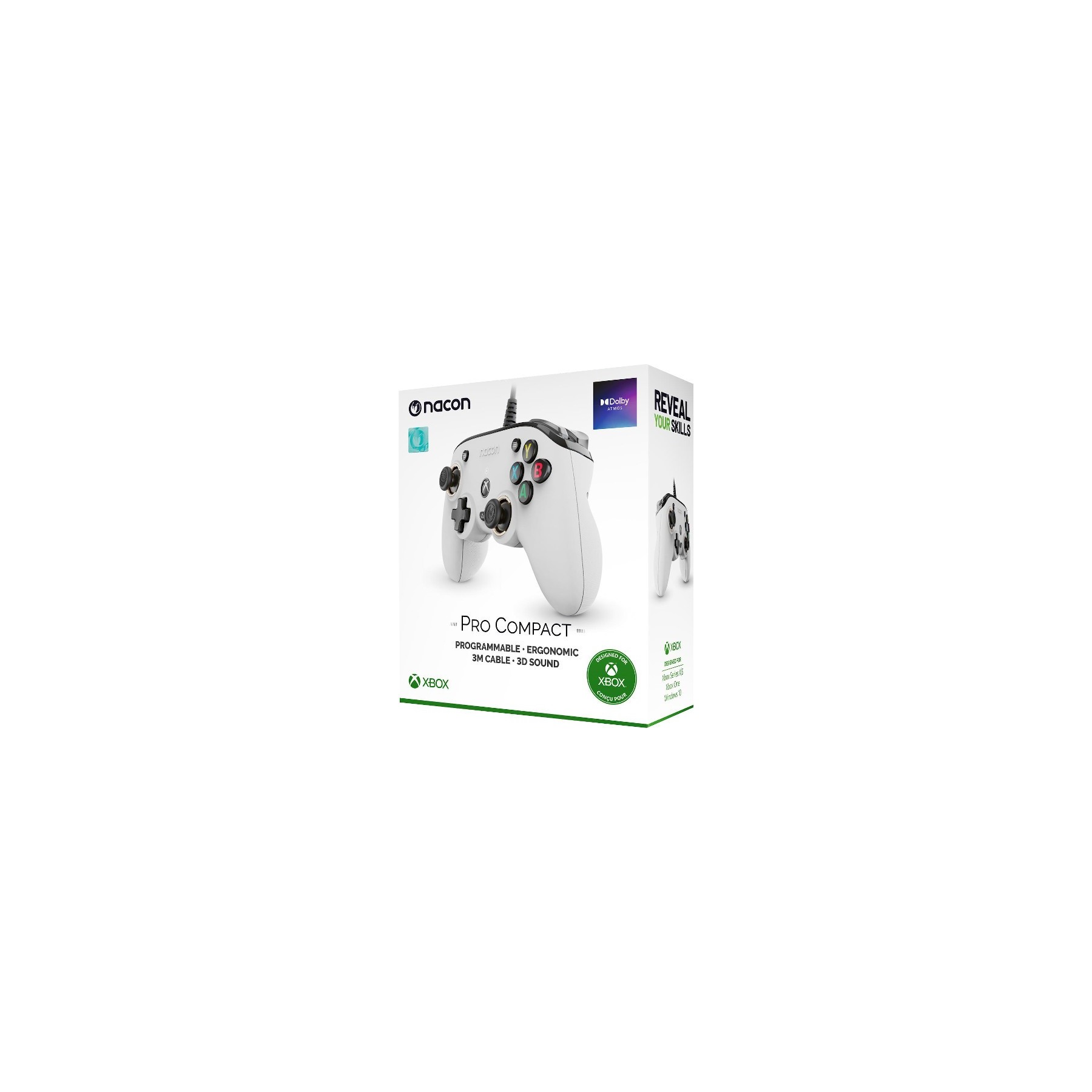 NACON CONTROLLER PRO COMPACT WHITE (BLANCO) (XBOX/WINDOWS 10)