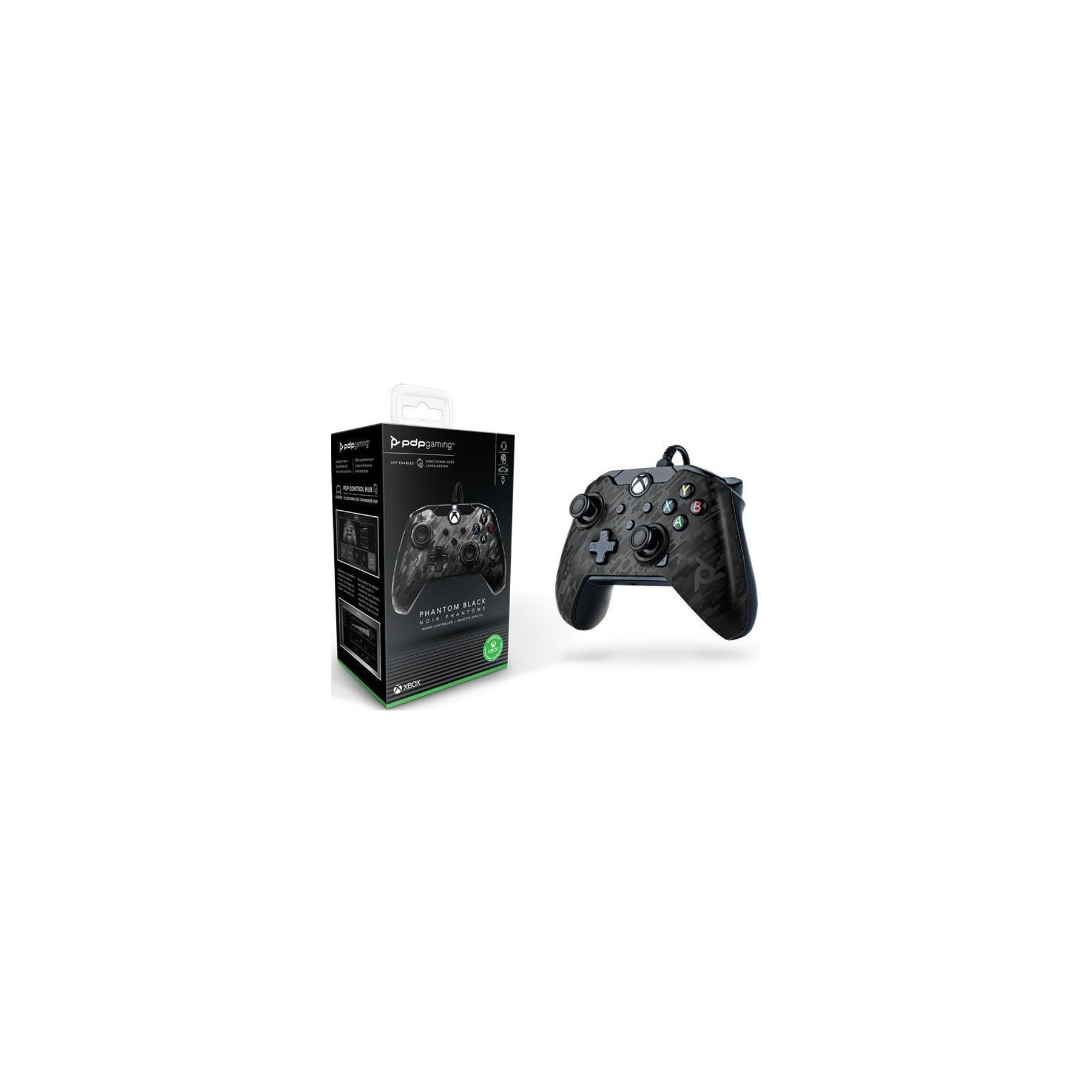 PDP WIRED CONTROLLER PHANTOM BLACK + JUEGO DIGITAL (XBONE/PC)