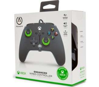 POWER A ENHANCED WIRED CONTROLLER BLACK/GREEN (NEGRO/VERDE) (XBONE/PC)
