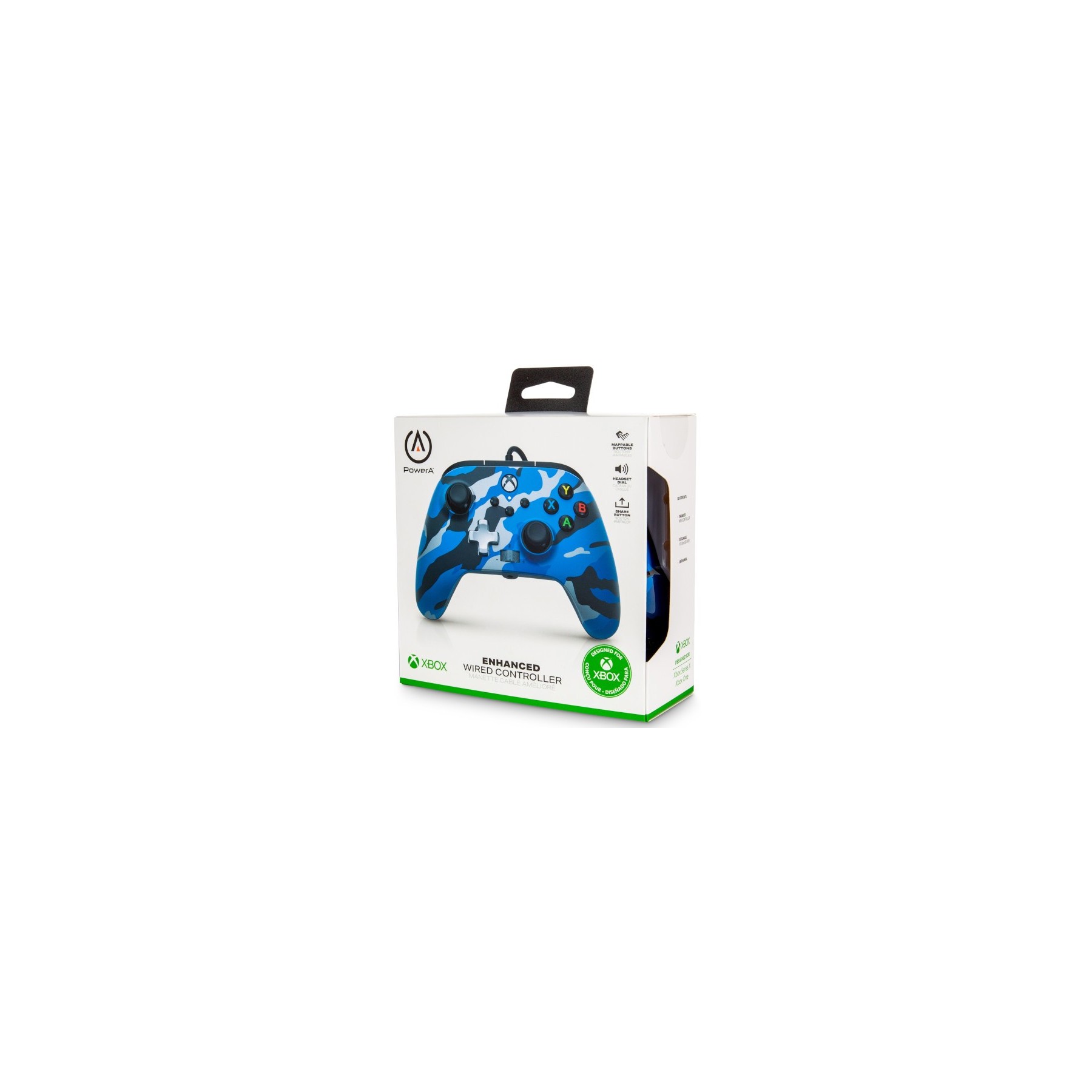 POWER A ENHANCED WIRED CONTROLLER METALLIC CAMO/BLUE (AZUL MILITAR METALICO) (XBONE/PC)
