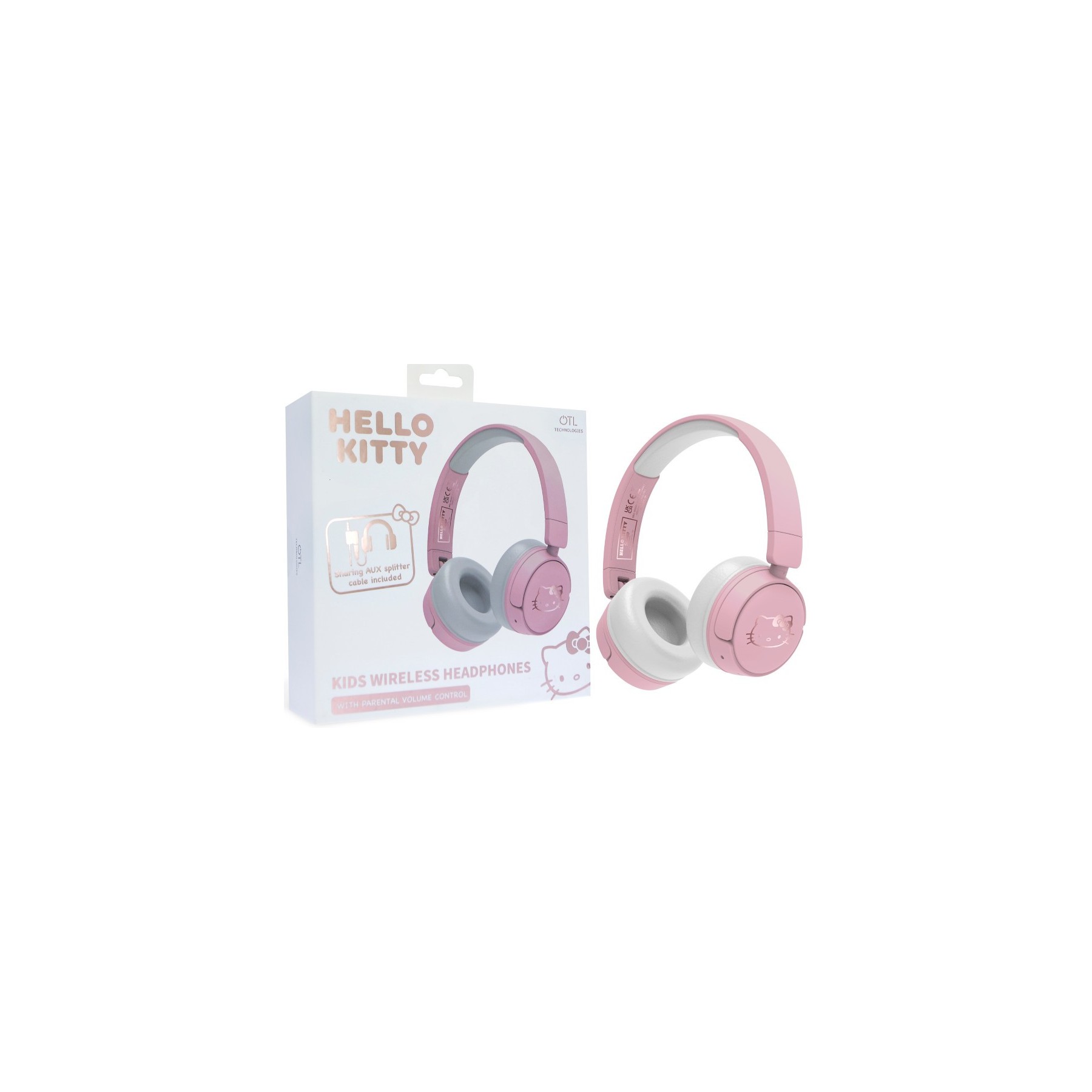 OTL KIDS WIRELESS HEADPHONES HELLO KITTY ROSE GOLD (CONSOLAS/MOVIL/TABLET)