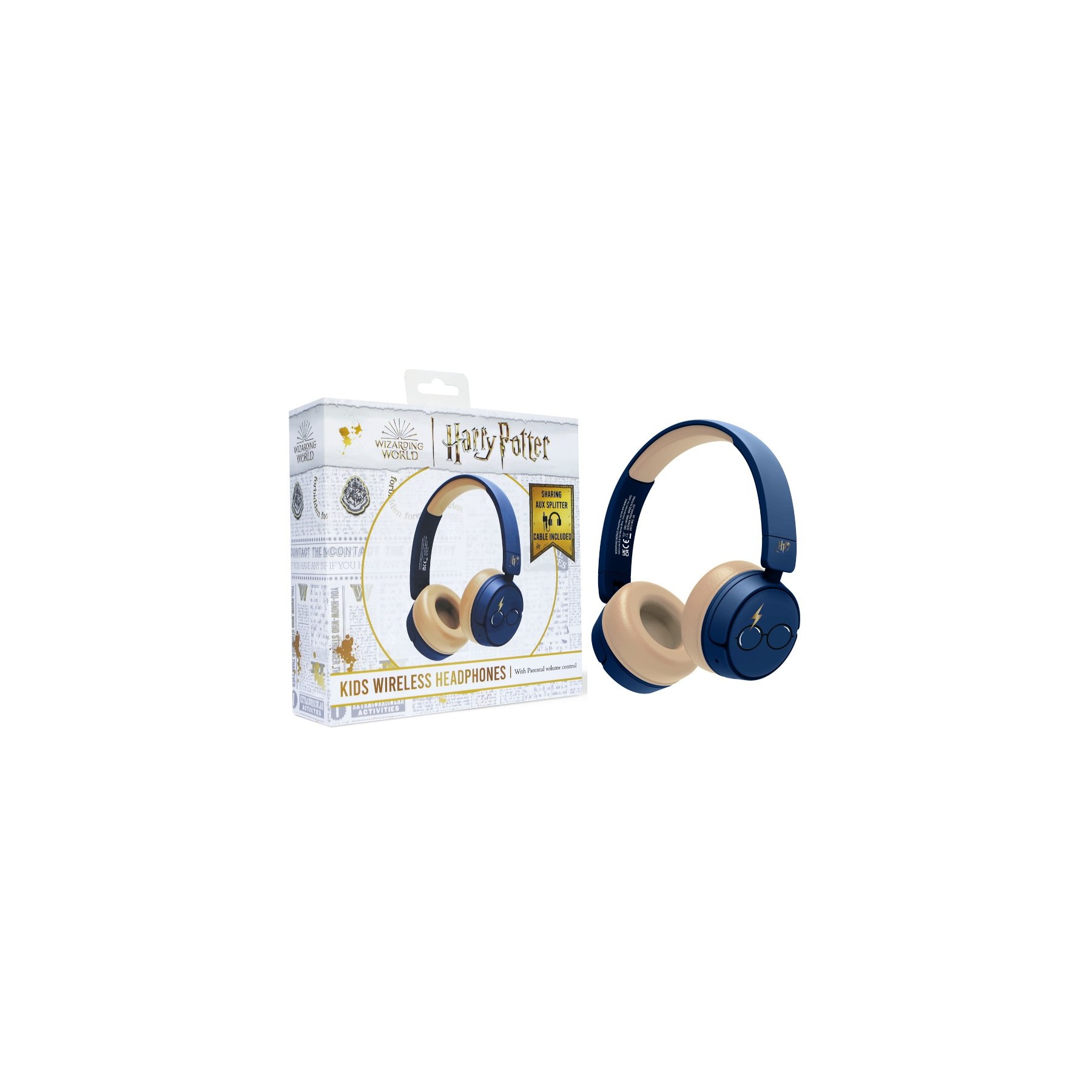 OTL KIDS WIRELESS HEADPHONES HARRY POTTER LIGHTNING BOLD SCAR NAVY (CONSOLAS/MOVIL/TABLET)