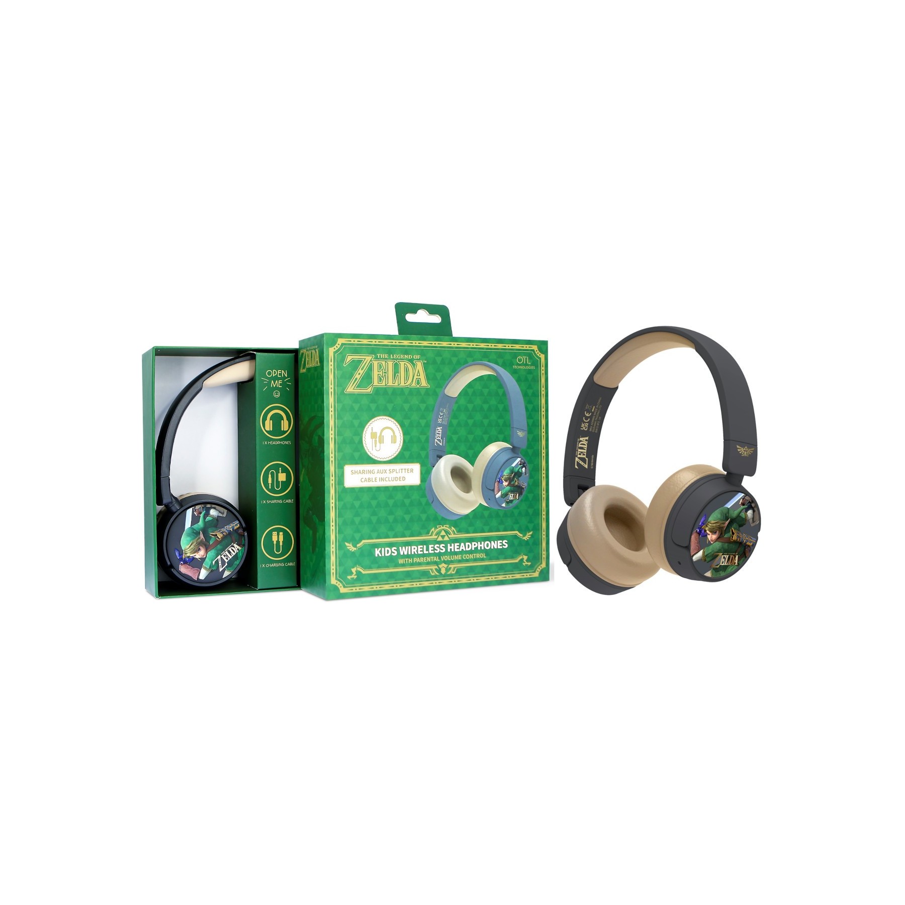 OTL KIDS WIRELESS BLUETOOTH HEADPHONE LEGEND OF ZELDA (MOVIL/TABLET)