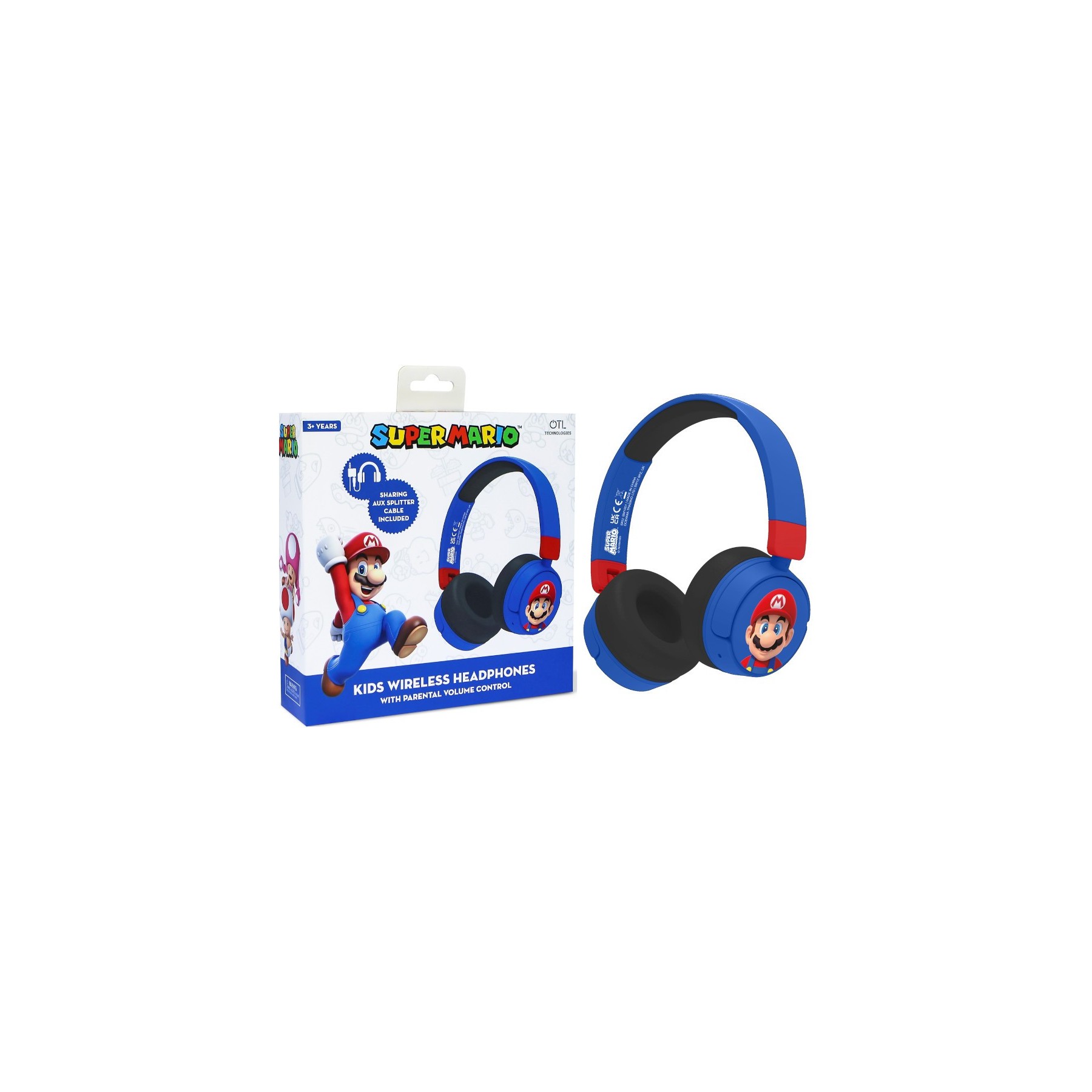 OTL WIRELESS BLUETOOTH HEADPHONE SUPER MARIO AZUL (MOVIL/TABLET)