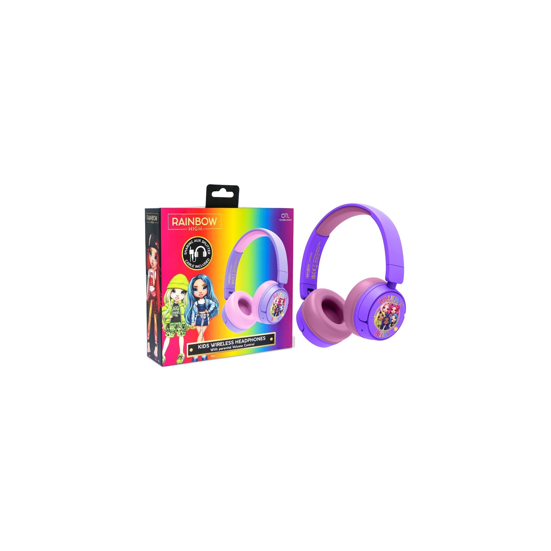 OTL KIDS WIRELESS HEADPHONES RAINBOW HIGH (CONSOLAS/MOVIL/TABLET)