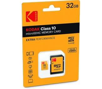 KODAK CLASS 10 MICROSDHC 32GB + ADAPTER