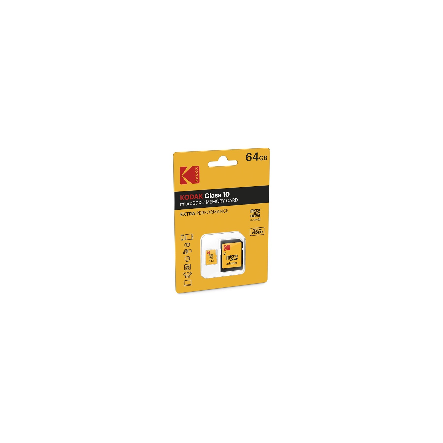 KODAK CLASS 10 MICROSDHC 64GB + ADAPTER