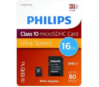 PHILIPS UHS-I MICRO SDXC CARD 16GB  + ADAPTER