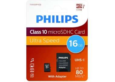 PHILIPS UHS-I MICRO SDXC CARD 16GB  + ADAPTER