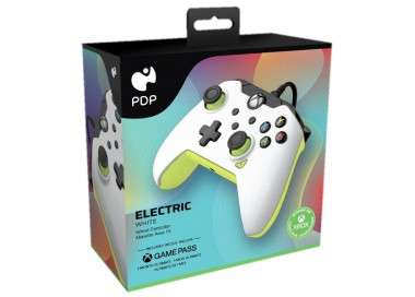 PDP WIRED CONTROLLER ELECTRIC WHITE + GAME PASS 1 MES (XBONE/PC)