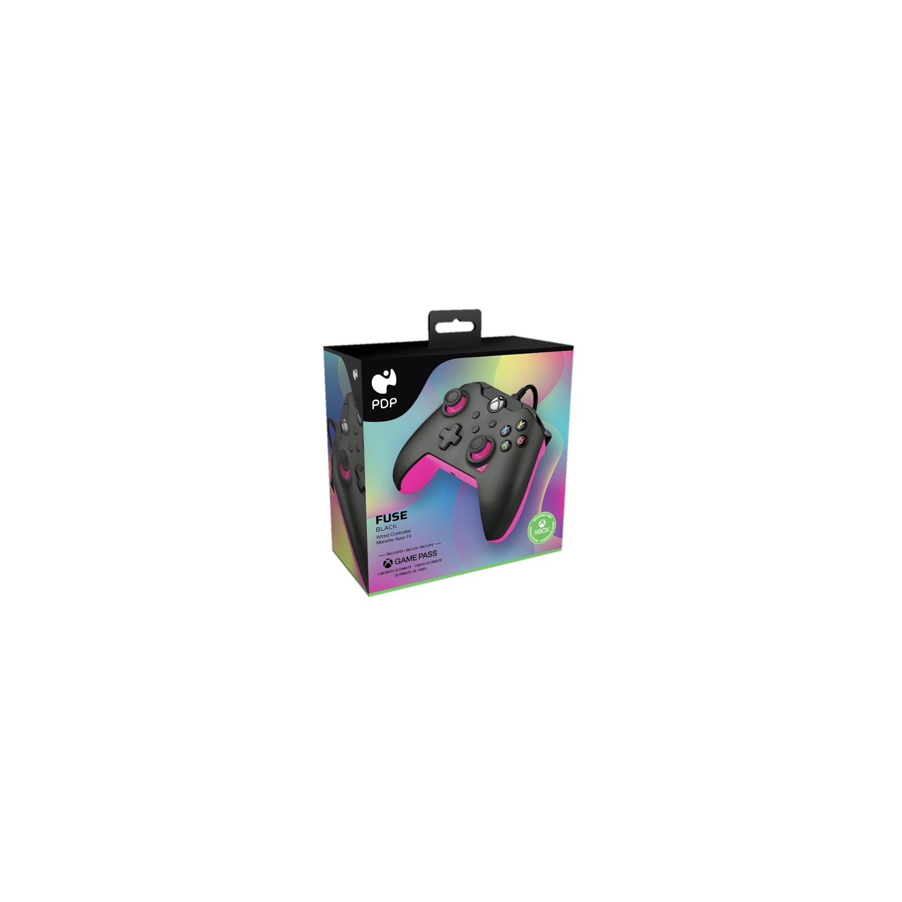 PDP WIRED CONTROLLER FUSE BLACK + GAME PASS 1 MES (XBONE) PDP WIRED CONTROLLER FUSE BLACK + GAME PASS 1 MES (XBONE)