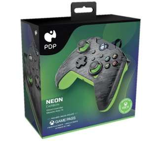 PDP WIRED CONTROLLER NEON CARBON + GAME PASS 1 MES (XBONE/PC)