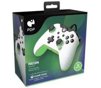 PDP WIRED CONTROLLER NEON WHITE + GAME PASS 1 MES (XBONE/PC)