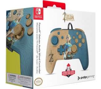 PDP FACEOFF DELUXE AUDIO WIRED CONTROLLER ZELDA BREATH (SWITCH/OLED)
