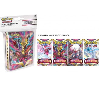 POKEMON MINI PORTFOLIO + TRADING CARD GAME SWORD & SHIELD LOST ORIGIN SWSH11 + 1 BOOSTER PACK (ENG)