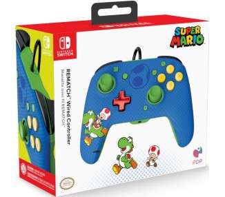 PDP REMATCH WIRED CONTROLLER SUPER MARIO TOAD & YOSHI (SWITCH/LITE/OLED)