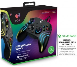 PDP AFTERGLOW WAVE WIRED CONTROLLER BLACK (NEGRO) + GAME PASS 1 MES (XBONE)