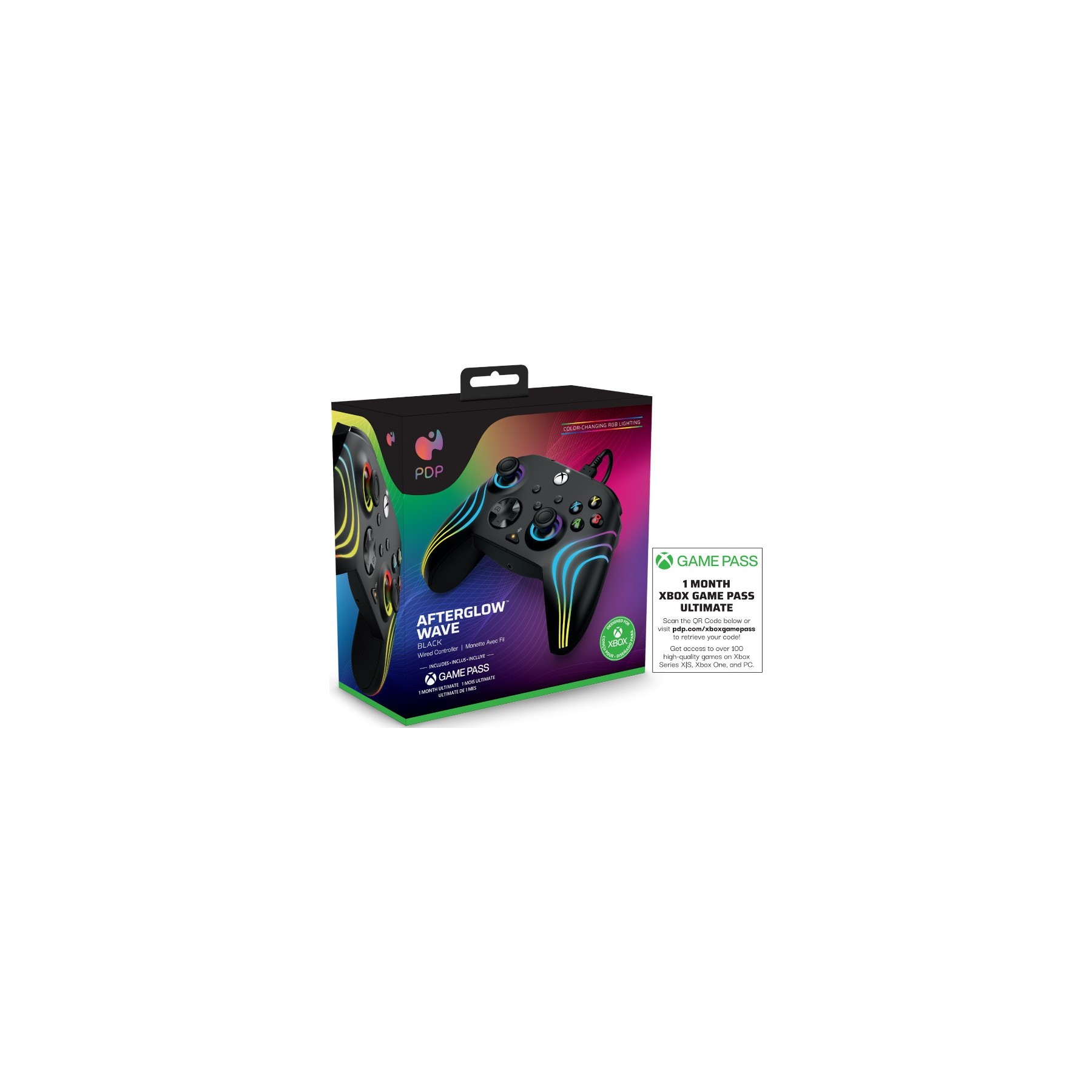 PDP AFTERGLOW WAVE WIRED CONTROLLER BLACK (NEGRO) + GAME PASS 1 MES (XBONE) PDP AFTERGLOW WAVE WIRED CONTROLLER BLACK (NEGRO) + GAME PASS 1 MES (XBONE)