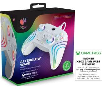 PDP AFTERGLOW WAVE WIRED CONTROLLER WHITE (BLANCO) + GAME PASS 1 MES (XBONE)
