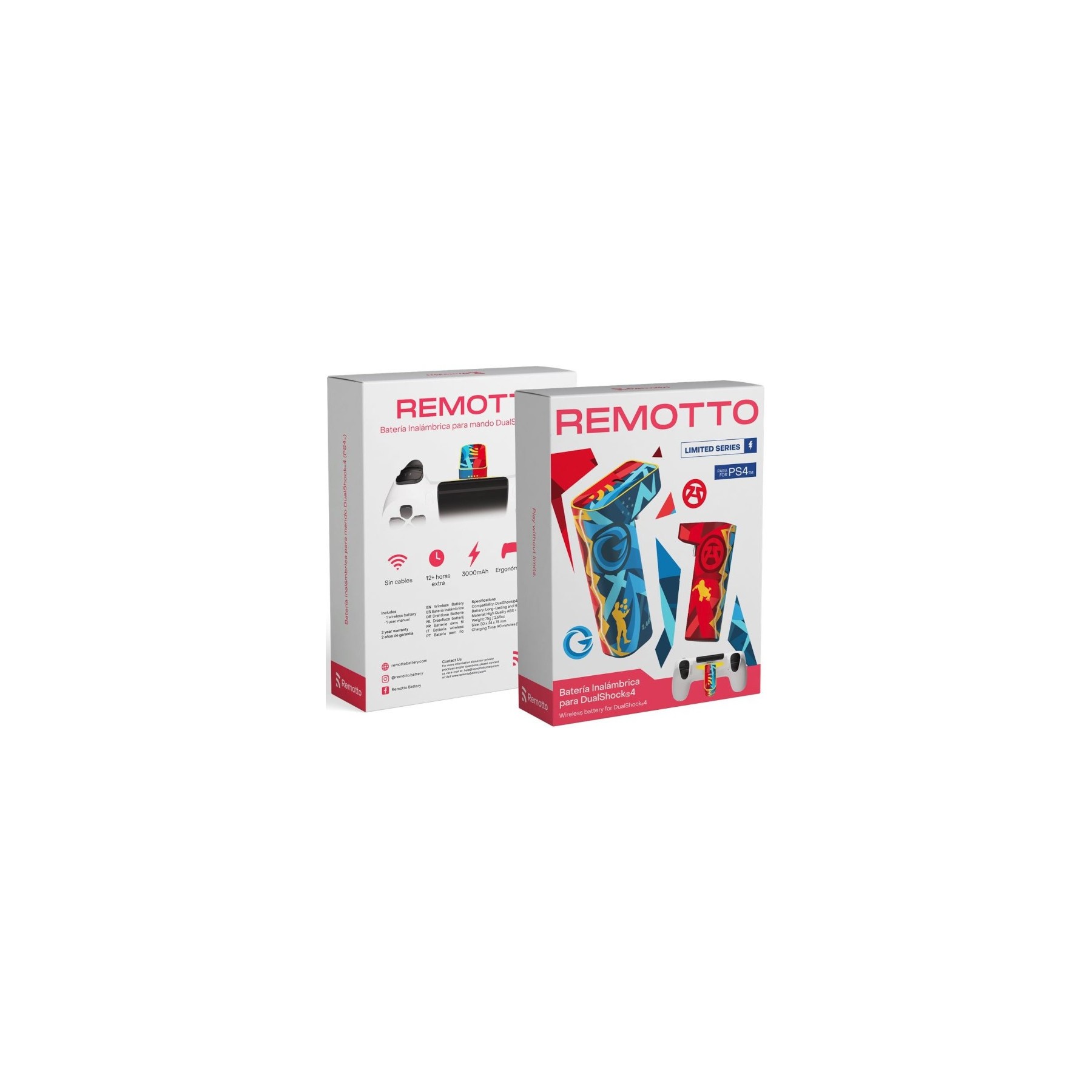 REMOTTO BATERIA INALAMBRICA PARA MANDO PS4 AG LIMITED EDITION