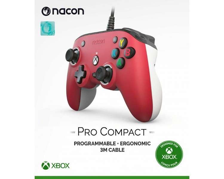NACON CONTROLLER PRO COMPACT RED (ROJO) (XBOX/WINDOWS 10)
