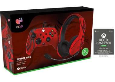 PDP PACK SPIRIT RED (WIRED CONTROLLER + GAMING HEADSET) + GAME PASS 1 MES (XBONE)