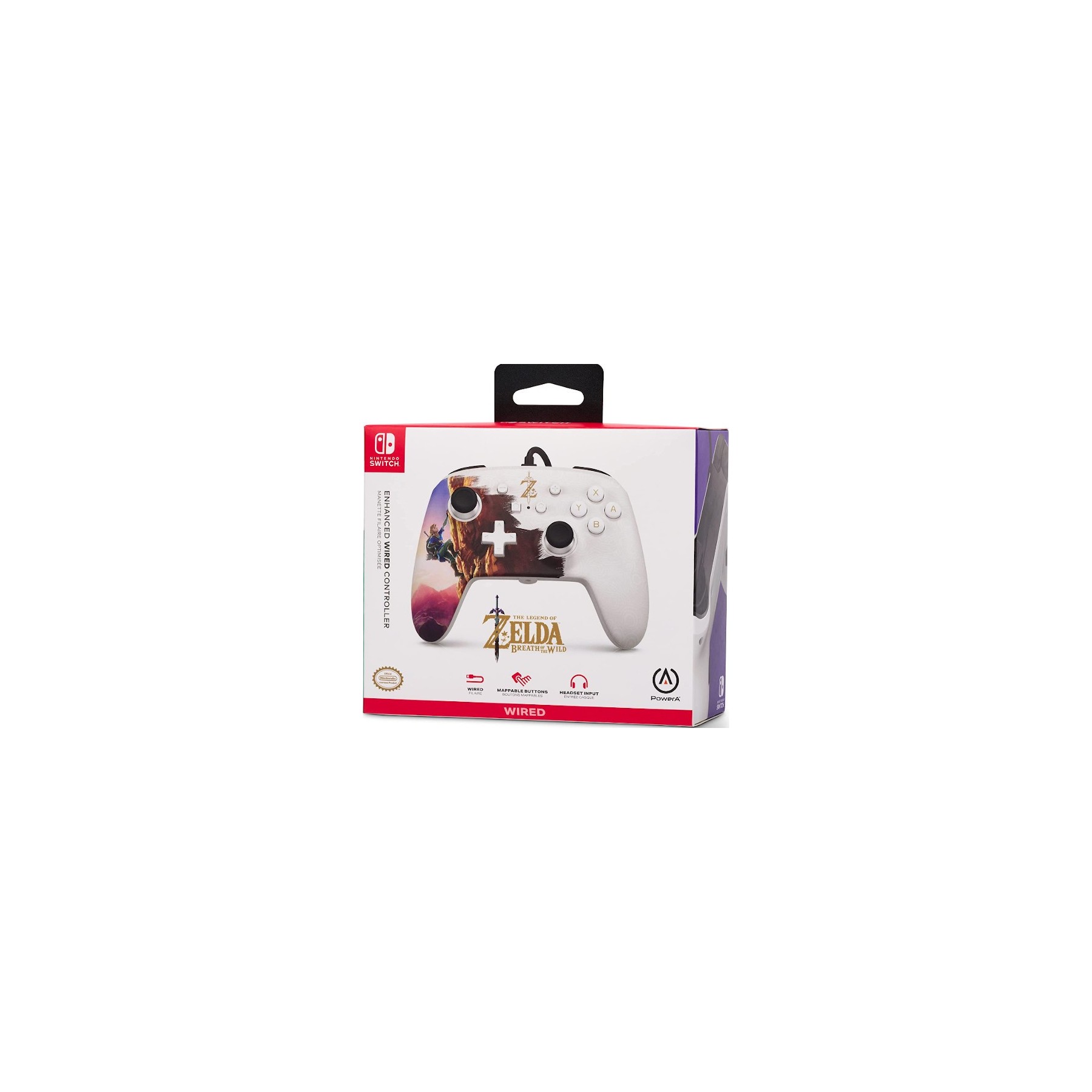 POWER A ENHANCED WIRED CONTROLLER THE LEGEND OF ZELDA BREATH OF THE WILD HERO`S ASCENT (OLED)
