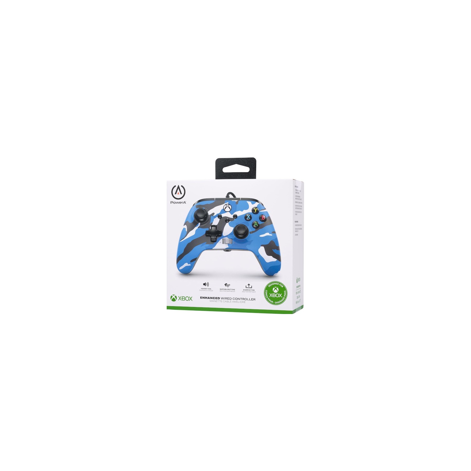 POWER A ENHANCED WIRED CONTROLLER BLUE CAMO (AZUL) (XBONE/PC)