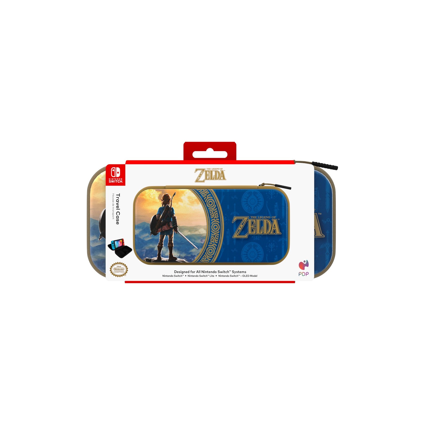 PDP DELUXE TRAVEL CASE THE LEGEND OF ZELDA HYRULE BLUE