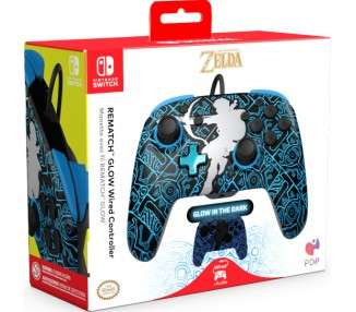 PDP REMATCH GLOW WIRED CONTROLLER ZELDA LINK