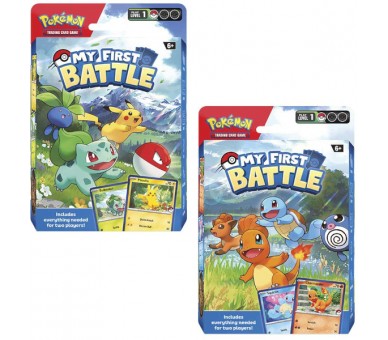 POKEMON JUEGO DE CARTAS COL. MI PRIMER COMBATE PIKACHU & BULBASAUR / CHARMANDER & SQUIRTLE (ESP)