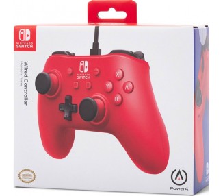 POWER A WIRED CONTROLLER RASPBERRY RED (ROJO FRAMBUESA)