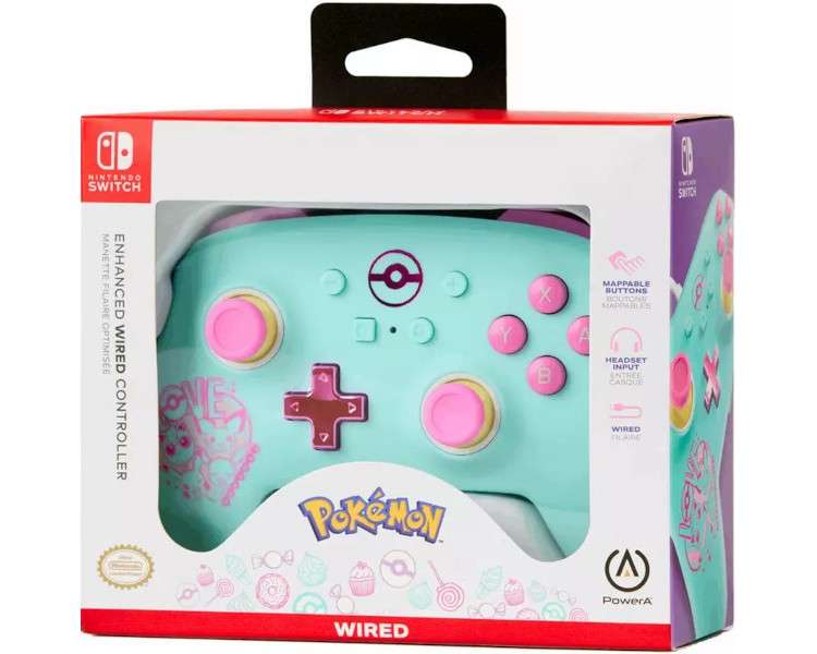 POWER A ENHANCED WIRED CONTROLLER POKEMON: SWEET FRIENDS (SWITCH/OLED)