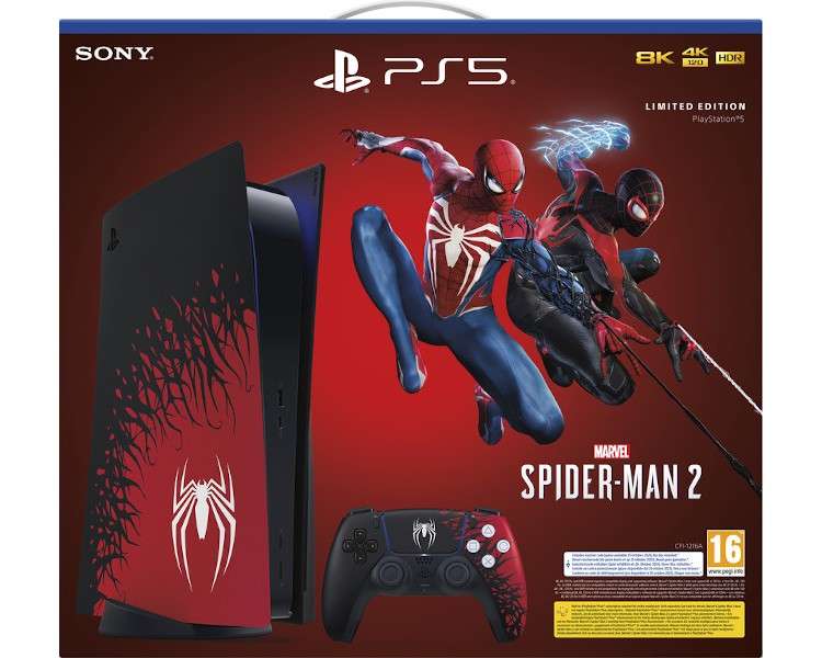 CONSOLA WHITE + DUALSENSE + MARVEL’S SPIDER-MAN 2 LIMITED EDITION