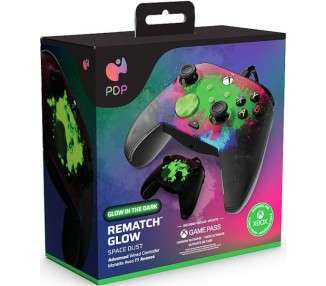 PDP REMATCH WIRED CONTROLLER GLOW SPACE DUST (XBONE)