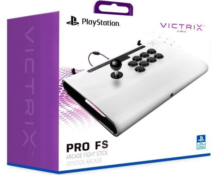 PDP VICTRIX PRO FS ARCADE FIGHT STICK BLANCO (WHITE) LICENCIADO (PS5/PS4/PC)