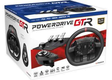 INDECA RACING WHEEL POWERDRIVE GTR ELITE GAMER (PS4/XBOX/ SWITCH/PS3/PC)