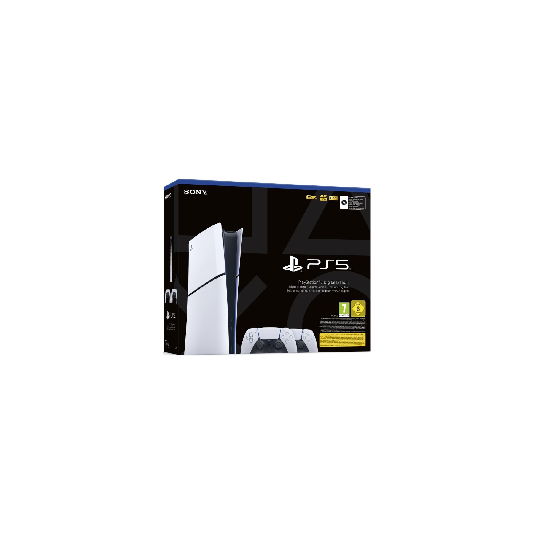 CONSOLA WHITE DIGITAL SLIM EDITION (1TB) + 2 DUALSENSE WIRELESS CONTROLLER WHITE (BLANCO)