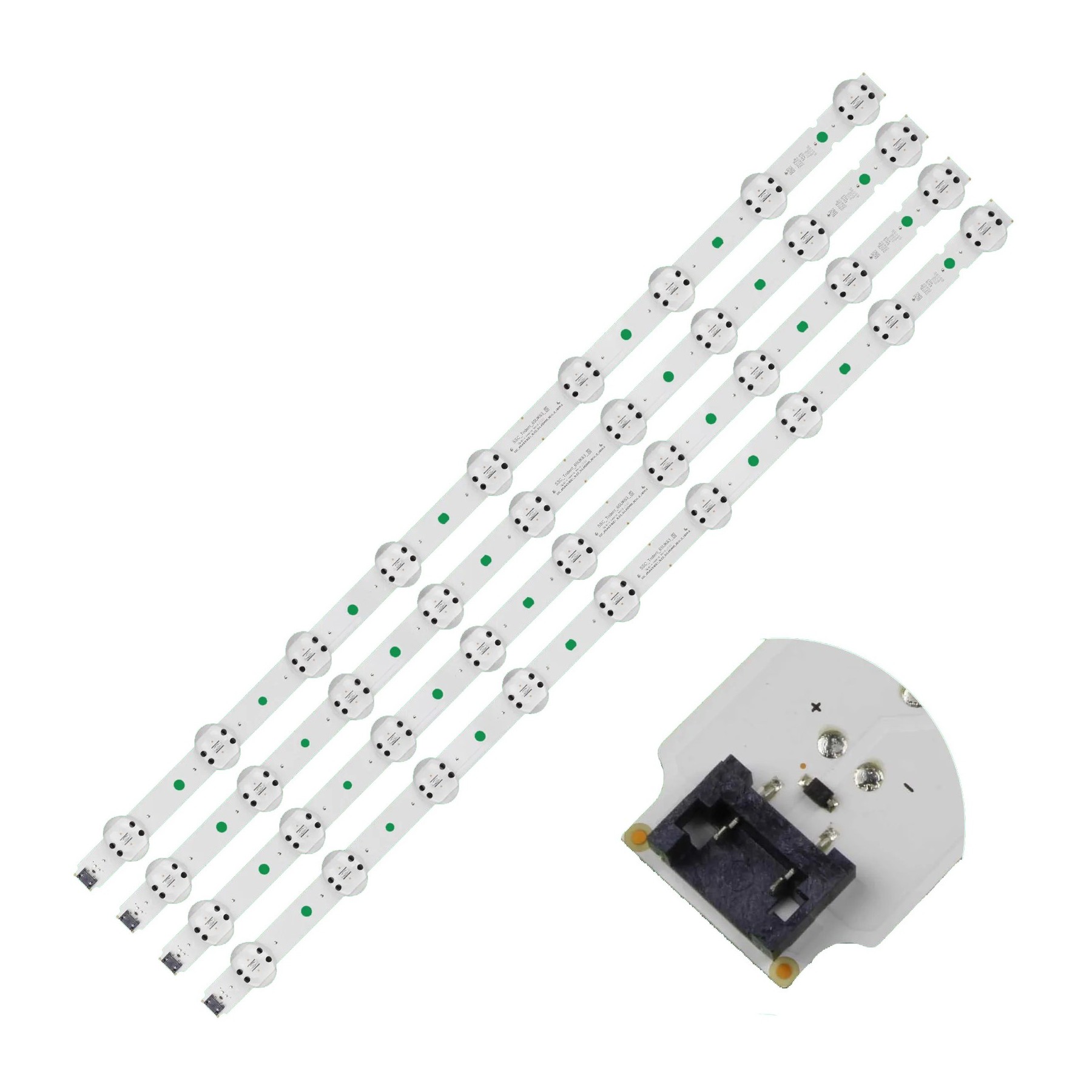 Kit Reparacion Tiras de Led para TV LG 65¨ 65UK6300, 65UK6470PLC, 65UK6400PLF, 65UK6300PUE, 65uk6300PLB, EAV64013801, EAV64013802, EAV63993002