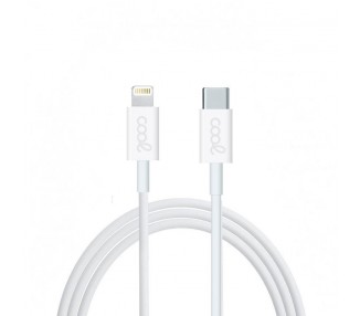 COOL CABLE USB   UNIVERSAL TIPO-C A LIGHTNING (1.2 METROS) BLANCO