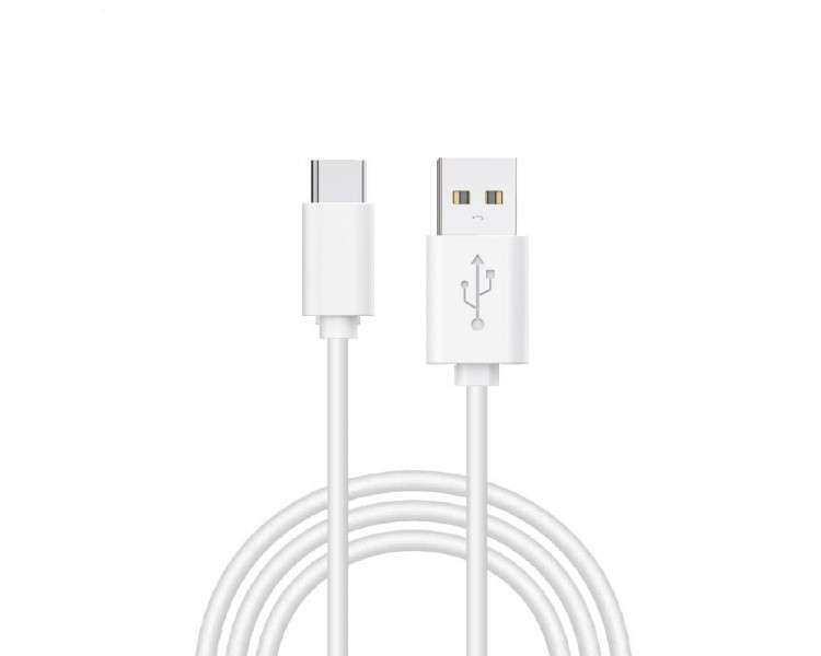 COOL CABLE USB  TIPO-C (1.2 METROS)  2.4 AMP BLANCO