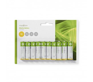 NEDIS BATERIA ALCALINA AA | 1.50 V | PACK 10UNI | BLÍSTER