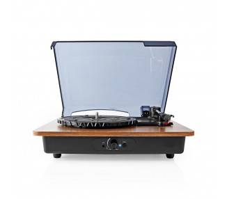NEDIS TOCADISCOS |33 | 45 | 78 RPM | BLUETOOTH® |9 W | ABS | MDF | MARRÓN | NEG